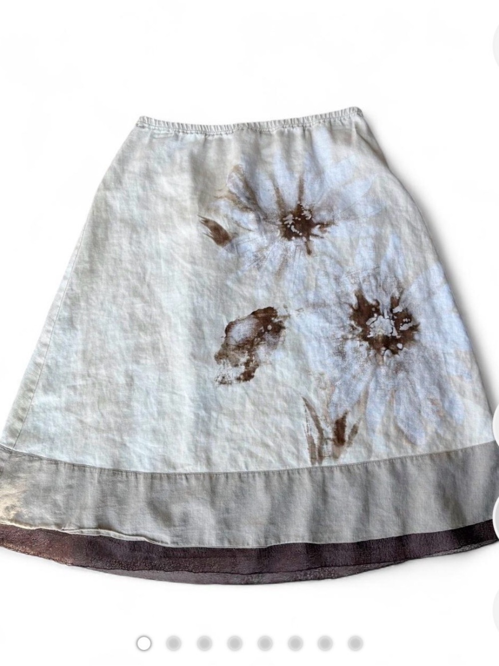 cream floral maxi skirt with flower design (brand J. Jill)